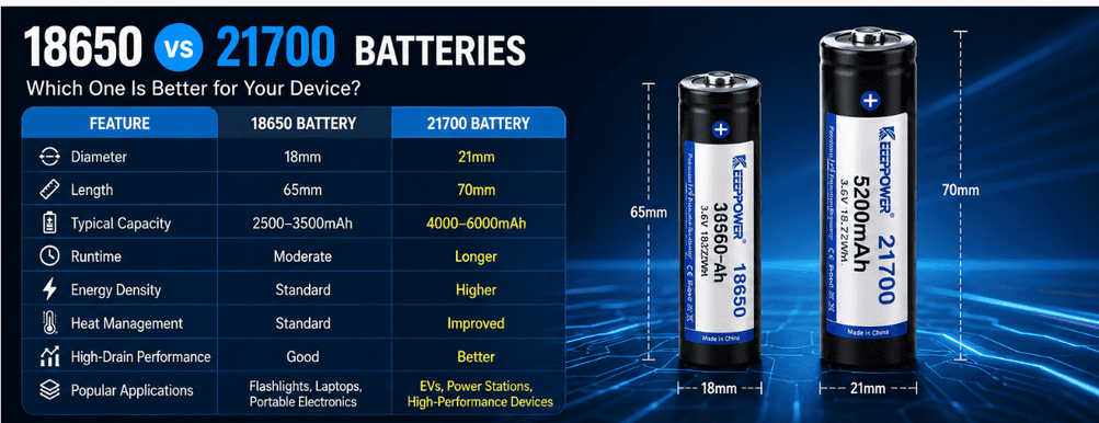 why 21700 lithium-ion batteries are replacing 18650 cells in 2026